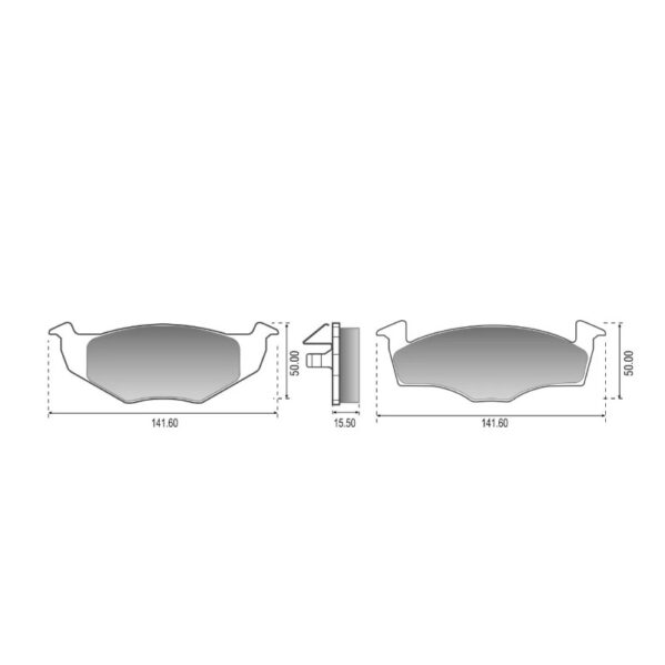 Pastilla de Freno Volkswagen Polo Golf Gol Trend Voyage (P/ Disco Ventilado) Mazfren